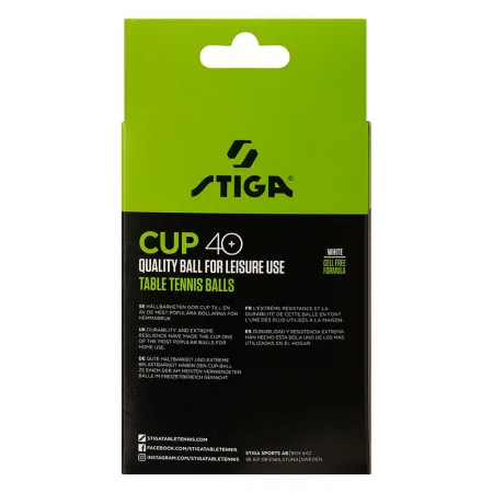 Мяч для наст. тенниса Stiga Cup ABS, 1110-2510-12, диам.40+мм, пластик, упак. 12 шт, белый за 1&nbsp;774.80 ₽ купить в Самаре