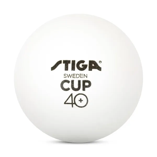 Мяч для наст. тенниса Stiga Cup ABS, 1110-2510-12, диам.40+мм, пластик, упак. 12 шт, белый за 1&nbsp;774.80 ₽ в Самаре
