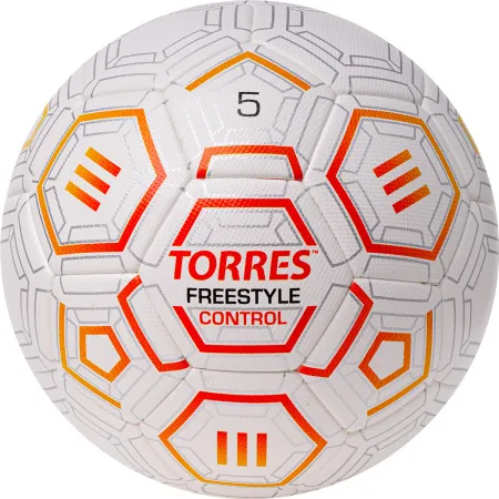 Мяч футб. TORRES Freestyle Control, F3231765, р.5, 32 п.,PU-Microfi, термосшив., бело-оран-сереб за 3&nbsp;464.60 ₽ купить в Самаре